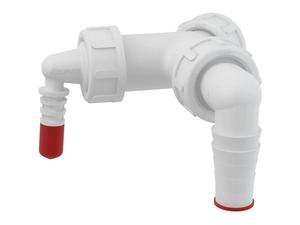 AlcaPlast P149Z odbočka se zpětnou klapkou + dvojité kolínko